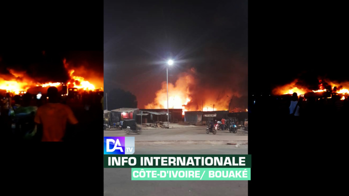 Côte-d'Ivoire/ Bouaké: Un violent incendie ravage un parking de camions citernes d'hydrocarbures Côte-d'Ivoire/ Bouaké: Un violent incendie ravage un parking de camions citernes d'hydrocarbures