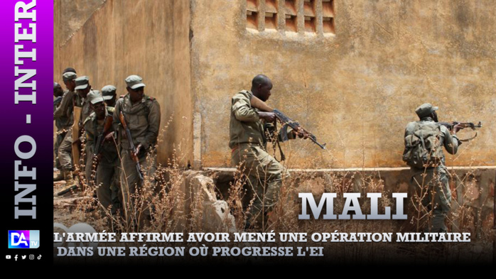 Mali: l'armée affirme avoir mené une opération militaire dans une région où progresse l'EI