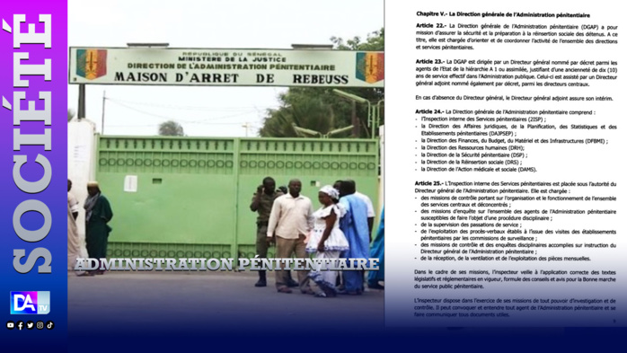 Réformes au sein du ministère de la justice : L’administration pénitentiaire érigée en direction générale, augmente ses services (décret) Réformes au sein du ministère de la justice : L’administration pénitentiaire érigée en direction générale, augmente ses services (décret)