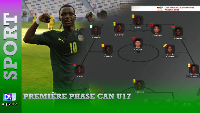 Première Phase CAN U17 : Le prodige Amara Diouf désigné meilleur joueur, Serigne Saliou Dia  meilleur entraîneur…