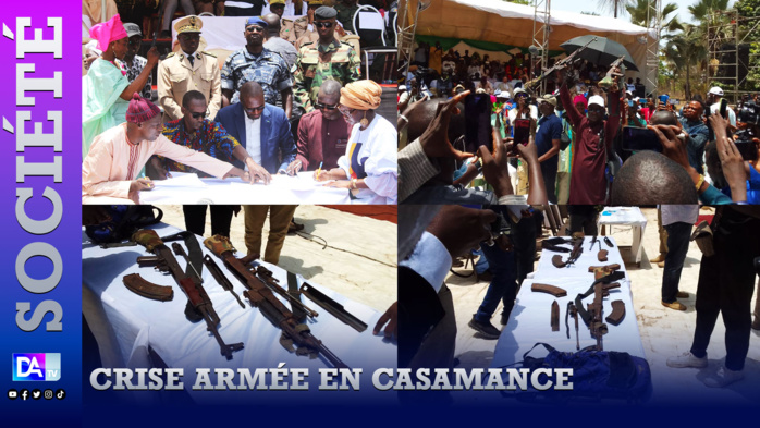 Crise armée en Casamance : Le camp de Diakaye dépose les armes et signe l’accord de paix Crise armée en Casamance : Le camp de Diakaye dépose les armes et signe l’accord de paix