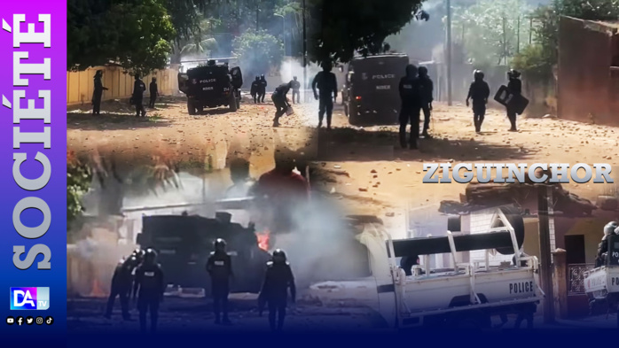 Ziguinchor : affrontements des partisans de Sonko avec les forces de l'ordre, une voiture de la police reçoit un cocktail Molotov 