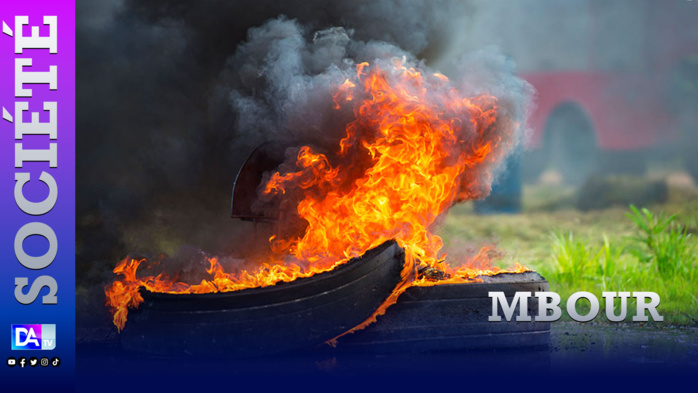 Mbour :Des pneus brûlés au croisement Malicounda...