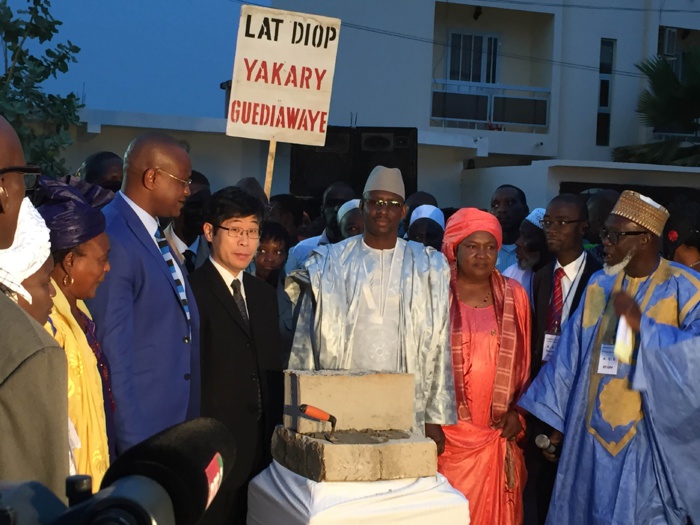 Golf sud : Pose de la première pierre du centre polyvalent de formation professionnelle de Guédiawaye.