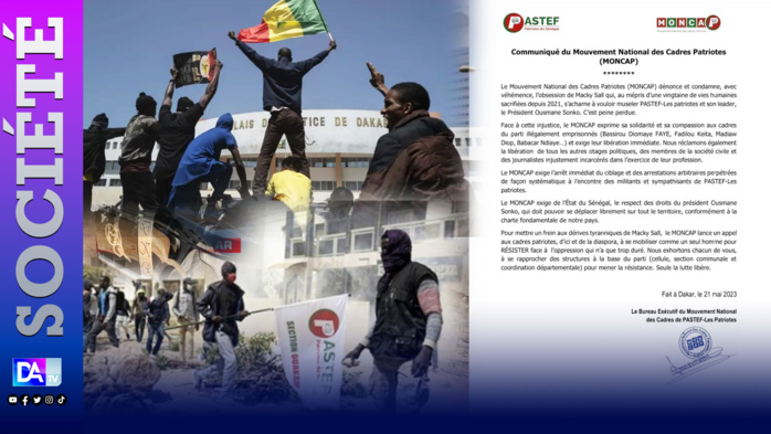 Arrestation de militants de Pastef, procès Ousmane Sonko: Le mouvement des cadres patriotes appelle à une résistance générale