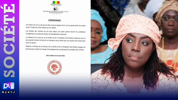 Affaire des 27 files violées à Touba - Le ministère de la femme s’implique et réclame justice Affaire des 27 files violées à Touba - Le ministère de la femme s’implique et réclame justice