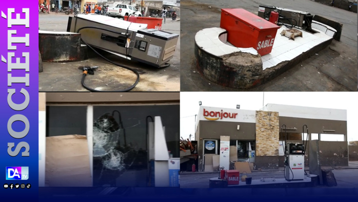 Manifestations à Kaolack: Une station d'essence complètement vandalisée...Plusieurs arrestations sont enregistrées du côté des manifestants