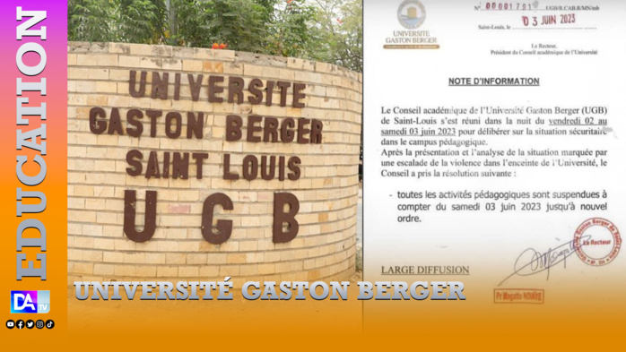 Situation tendue au Sénégal : L’Université Gaston Berger ferme ses portes jusqu’à nouvel ordre. Situation tendue au Sénégal : L’Université Gaston Berger ferme ses portes jusqu’à nouvel ordre.