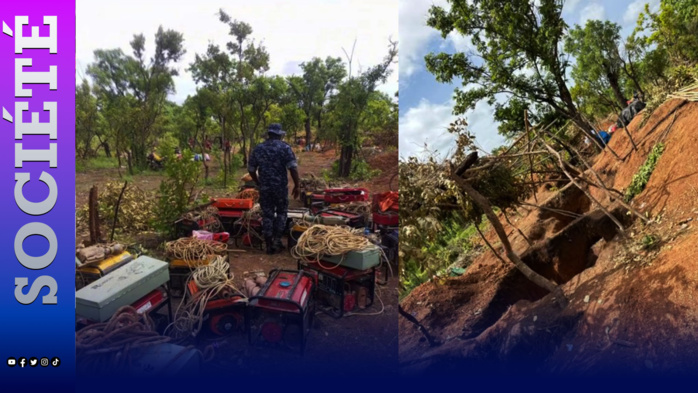 Kedougou: un site d'orpaillage clandestin démantelé à Mako. Kedougou: un site d'orpaillage clandestin démantelé à Mako.