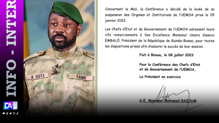 Bissau: L'UEMOA lève les sanctions institutionnelles contre le Mali Bissau: L'UEMOA lève les sanctions institutionnelles contre le Mali