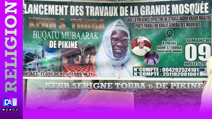 Lancement des travaux de la mosquée de « Keur Serigne Touba » de Pikine: 5 milliards dégagés pour la construction de l’édifice religieux Lancement des travaux de la mosquée de « Keur Serigne Touba » de Pikine: 5 milliards dégagés pour la construction de l’édifice religieux