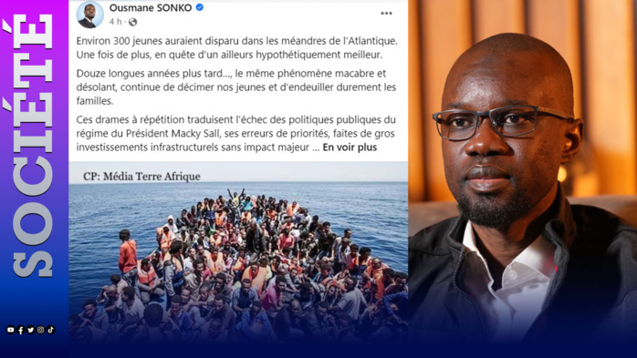 Disparition de 300 jeunes en pleine mer / L’appel d’Ousmane Sonko : « Restez et menons ensemble le seul combat qui vaille » Disparition de 300 jeunes en pleine mer / L’appel d’Ousmane Sonko : « Restez et menons ensemble le seul combat qui vaille »
