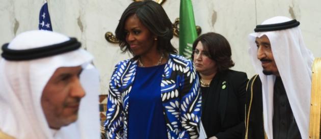 Non voilée, Michelle Obama choque l'Arabie saoudite