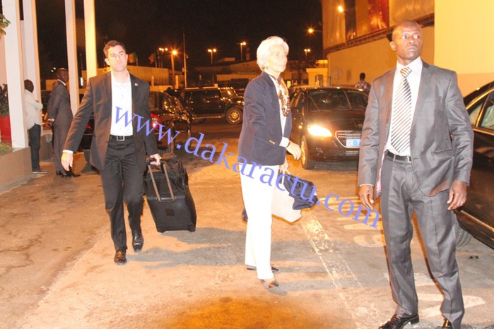 Après une visite de travail de 3 jours, la DG du FMI, Christine Lagarde est rentrée ce soir (IMAGES)