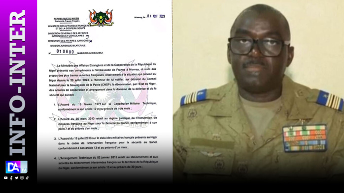 Niger : la junte dénonce des accords de coopération militaire avec la France. Niger : la junte dénonce des accords de coopération militaire avec la France.