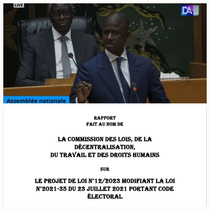 Sénégal : Voici le rapport d’examen du Projet de loi N°12/2023 modifiant la loi n°2021-35 du 23 juillet 2021 portant Code électoral