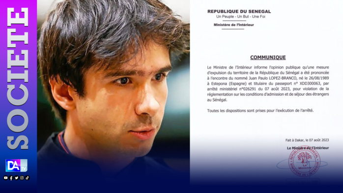 Libération de Juan Branco : Le ministre de l’intérieur annonce son expulsion du territoire sénégalais