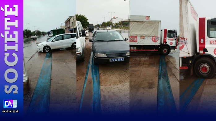 Entrave à l’évacuation des eaux pluviales : les images renversantes des voitures stationnées sur les flexibles à Touba