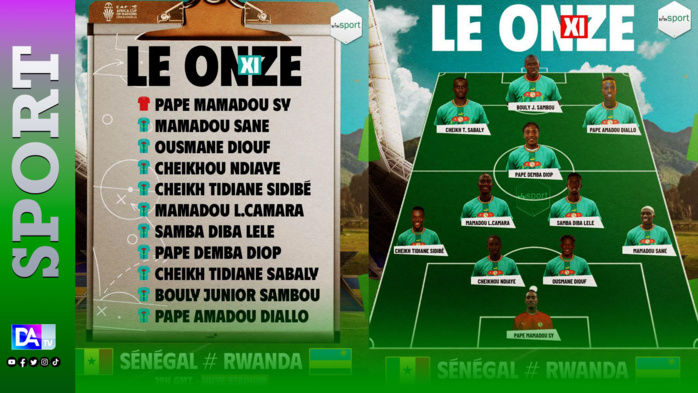 Sénégal vs Rwanda : Voici le onze de départ des Lions … Sénégal vs Rwanda : Voici le onze de départ des Lions …