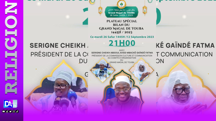 Bilan Magal Touba 2023 , Dakaractu vous propose un entretien à 21 h avec Cheikh Abdou Lahad Mbacké Gaïndé Fatma Bilan Magal Touba 2023 , Dakaractu vous propose un entretien à 21 h avec Cheikh Abdou Lahad Mbacké Gaïndé Fatma