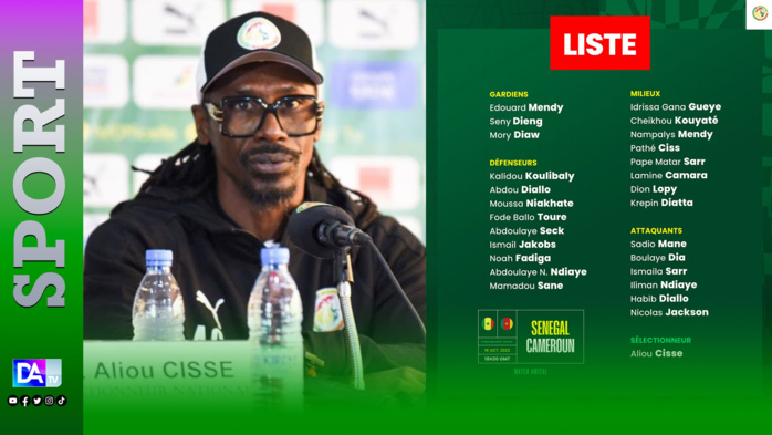 Sénégal vs Cameroun : 26 joueurs convoqués dont Mamadou Sané, avec les retours de Noah Fadiga et Nampalys Mendy… Sénégal vs Cameroun : 26 joueurs convoqués dont Mamadou Sané, avec les retours de Noah Fadiga et Nampalys Mendy…
