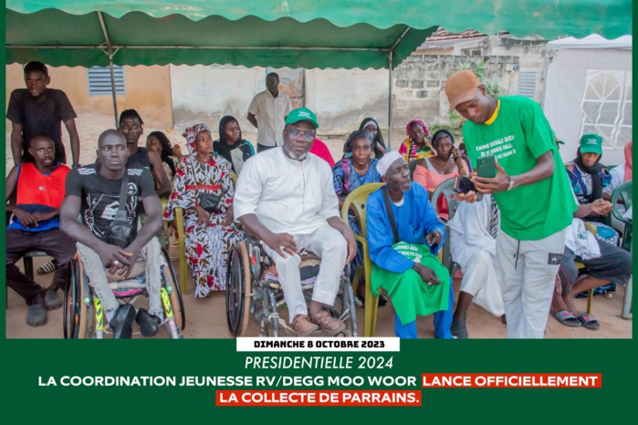 PRÉSIDENTIELLE 2024 - Démarrage du parrainage pour le n⁰ 117… Dëgg Moo Woor de Pape Modou Fall se fixe un objectif de 50 000 parrains. PRÉSIDENTIELLE 2024 - Démarrage du parrainage pour le n⁰ 117… Dëgg Moo Woor de Pape Modou Fall se fixe un objectif de 50 000 parrains.