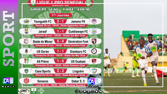 1ere journée Ligue 1 : L’AS Pikine et Teungueth leaders provisoires du championnat 1ere journée Ligue 1 : L’AS Pikine et Teungueth leaders provisoires du championnat