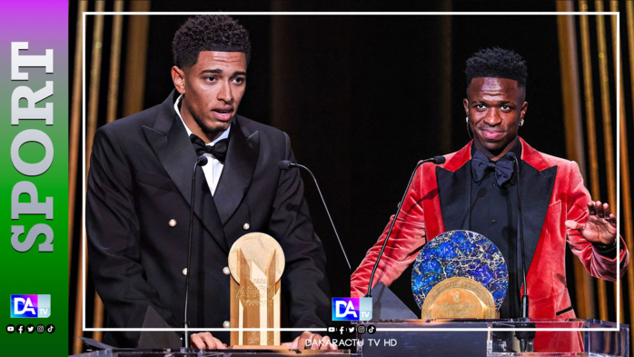 Ballon d’or 2023 : Jude Bellingham remporte le Trophée Kopa, Vinicius récompensé par le prix Socrates ! Ballon d’or 2023 : Jude Bellingham remporte le Trophée Kopa, Vinicius récompensé par le prix Socrates !