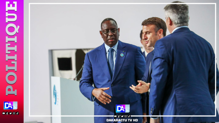 Forum de Paris / Macron salue le "courage, l'engagement et l'exemplarité du président Macky Sall : "Quand il y a des Hommes d'État et d'engagement, ils avancent et protègent leur pays..."