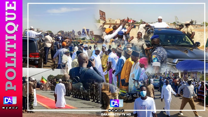 Tournée économique: Le Président Macky Sall vient d'arriver à Kaolack. Tournée économique: Le Président Macky Sall vient d'arriver à Kaolack.