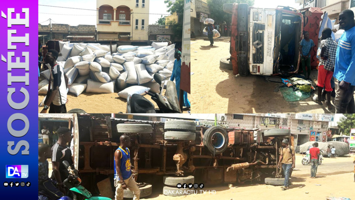 MBACKÈ - Un camion sans freins et sans plaque d’immatriculation tombé en panne devant une école déverse sa cargaison MBACKÈ - Un camion sans freins et sans plaque d’immatriculation tombé en panne devant une école déverse sa cargaison