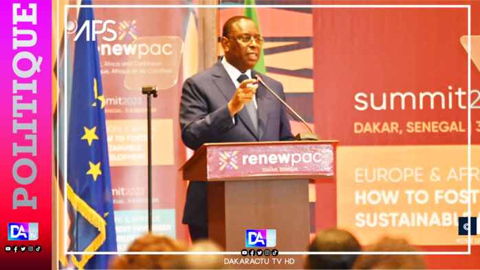 Conférence RENEWPAC 2023/ " Notre proximité et nos intérêts communs font que quand l'Afrique tousse, l’Europe éternue et vice versa"( Macky Sall). Conférence RENEWPAC 2023/ " Notre proximité et nos intérêts communs font que quand l'Afrique tousse, l’Europe éternue et vice versa"( Macky Sall).
