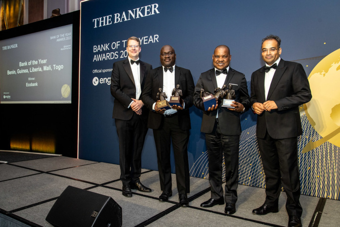 Cinq filiales de Ecobank remportent le Prix de la Banque de l’année 2023 et Ecobank Zimbabwe reçoit le Prix mondial de l’Inclusion Financière aux Trophées The Banker 2023 Cinq filiales de Ecobank remportent le Prix de la Banque de l’année 2023 et Ecobank Zimbabwe reçoit le Prix mondial de l’Inclusion Financière aux Trophées The Banker 2023