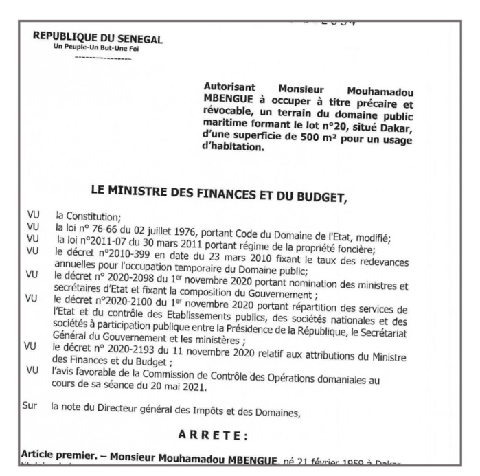 Corniche des Almadies : les mises au point du propriétaire de la parcelle Lot 20 réclamé par le collectif ‘’Ngor Debout’’. Corniche des Almadies : les mises au point du propriétaire de la parcelle Lot 20 réclamé par le collectif ‘’Ngor Debout’’.