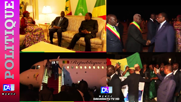 Visite d'amitié: Le président Macky Sall et son épouse sont arrivés à Oyo( Congo) Visite d'amitié: Le président Macky Sall et son épouse sont arrivés à Oyo( Congo)