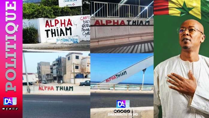 Le nom de « Alpha Thiam » gravé sur les murs de Dakar : « Une forme de com » qui crée le tollé chez des sénégalais !
