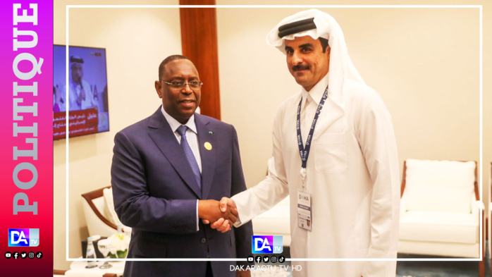 Forum de Doha : Tête-à-tête entre le président Macky Sall et l'Émir du Qatar. Forum de Doha : Tête-à-tête entre le président Macky Sall et l'Émir du Qatar.