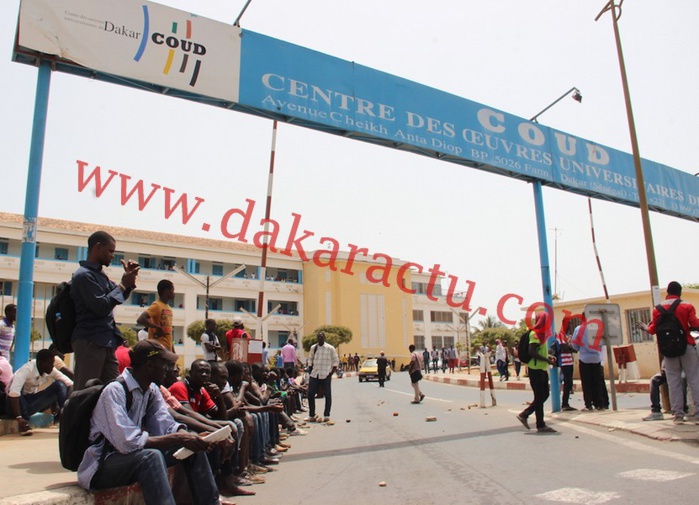 IMAGES : Mécontents, les étudiants de la faculté des sciences barrent l'avenue Cheikh Anta Diop