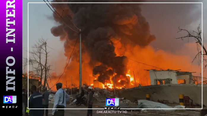 Incendie dans un dépôt de carburant à Conakry: des blessés, écoles et administrations fermées Incendie dans un dépôt de carburant à Conakry: des blessés, écoles et administrations fermées