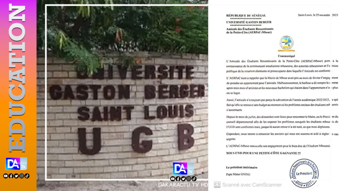 Mbour : Délogée par son bailleur, l’Amicale des Étudiants Ressortissants de la Petite Côte/ Mbour/ UGB lance un cri de détresse 
