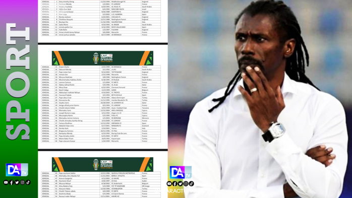CAN 2024 : Voici la pré-liste d’Aliou Cissé avec 55 joueurs dont Arouna Sanganté et sans Amara Diouf…