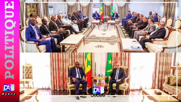 Sénégal-Mauritanie : Macky Sall et Ghazouani sur la même longueur d'onde sur les points d’ordre bilatéral et multilatéral Sénégal-Mauritanie : Macky Sall et Ghazouani sur la même longueur d'onde sur les points d’ordre bilatéral et multilatéral