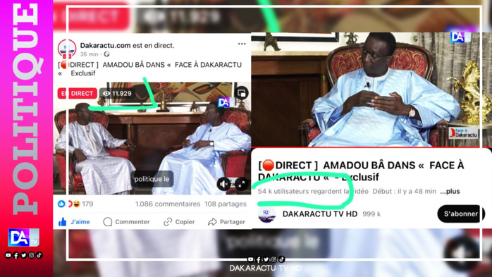 Amadou Bâ "buzze" sur Internet avec plus de 60 000 vues simultanées Amadou Bâ "buzze" sur Internet avec plus de 60 000 vues simultanées