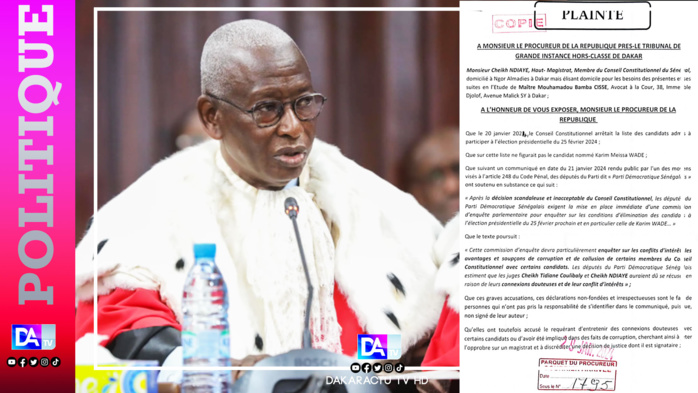 Accusations de corruption contre ses membres : Le juge  Cheikh Ndiaye  traduit le Pds en justice