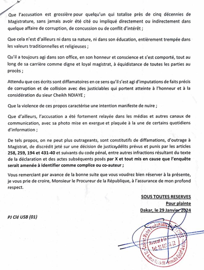 Accusations de corruption contre ses membres : Le juge Cheikh Ndiaye traduit le Pds en justice Accusations de corruption contre ses membres : Le juge Cheikh Ndiaye traduit le Pds en justice