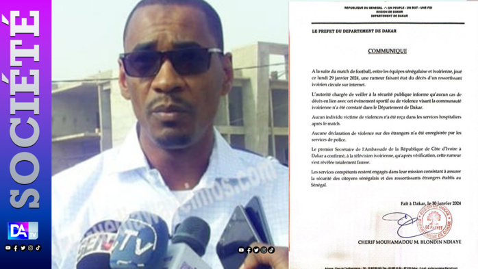 CAN 2023-FakeNews: "Un ivoirien lynché à mort à Dakar", le préfet dément! CAN 2023-FakeNews: "Un ivoirien lynché à mort à Dakar", le préfet dément!