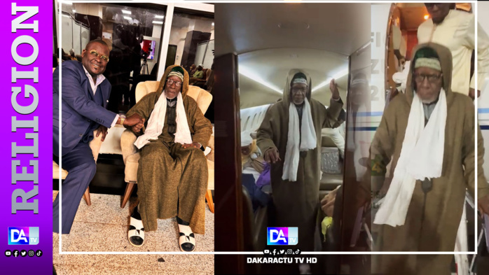 Gamou Nigéria: Arrivée en Jet Privé du Khalife général de Médina Baye à Abuja en compagnie de son Ministre en charge des Grands Travaux