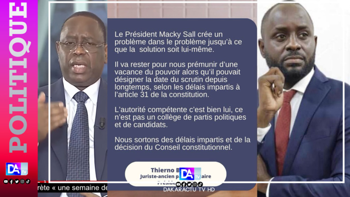 Le Président Macky Sall crée un problème dans le problème jusqu’à ce que la solution soit lui-même. Le Président Macky Sall crée un problème dans le problème jusqu’à ce que la solution soit lui-même.