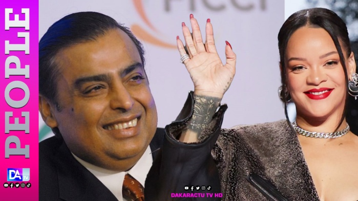 Pour célébrer le mariage de son fils, le magnat indien Mukesh Ambani offre un cachet de 9M de dollars soit 5.438.862.000 de francs CFA à Rihanna
