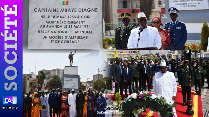 Mémoire du Capitaine Mbaye Diagne : Le président de République immortalise le héros du génocide au Rwanda Mémoire du Capitaine Mbaye Diagne : Le président de République immortalise le héros du génocide au Rwanda